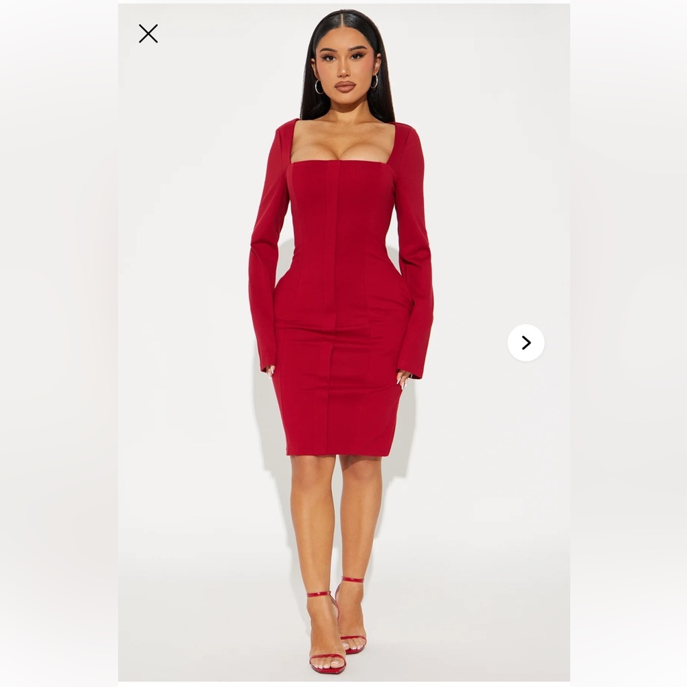 Elegant Red Women's Dress Sz XL nwt